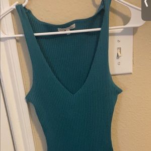 Charlotte Russe teal midi dress